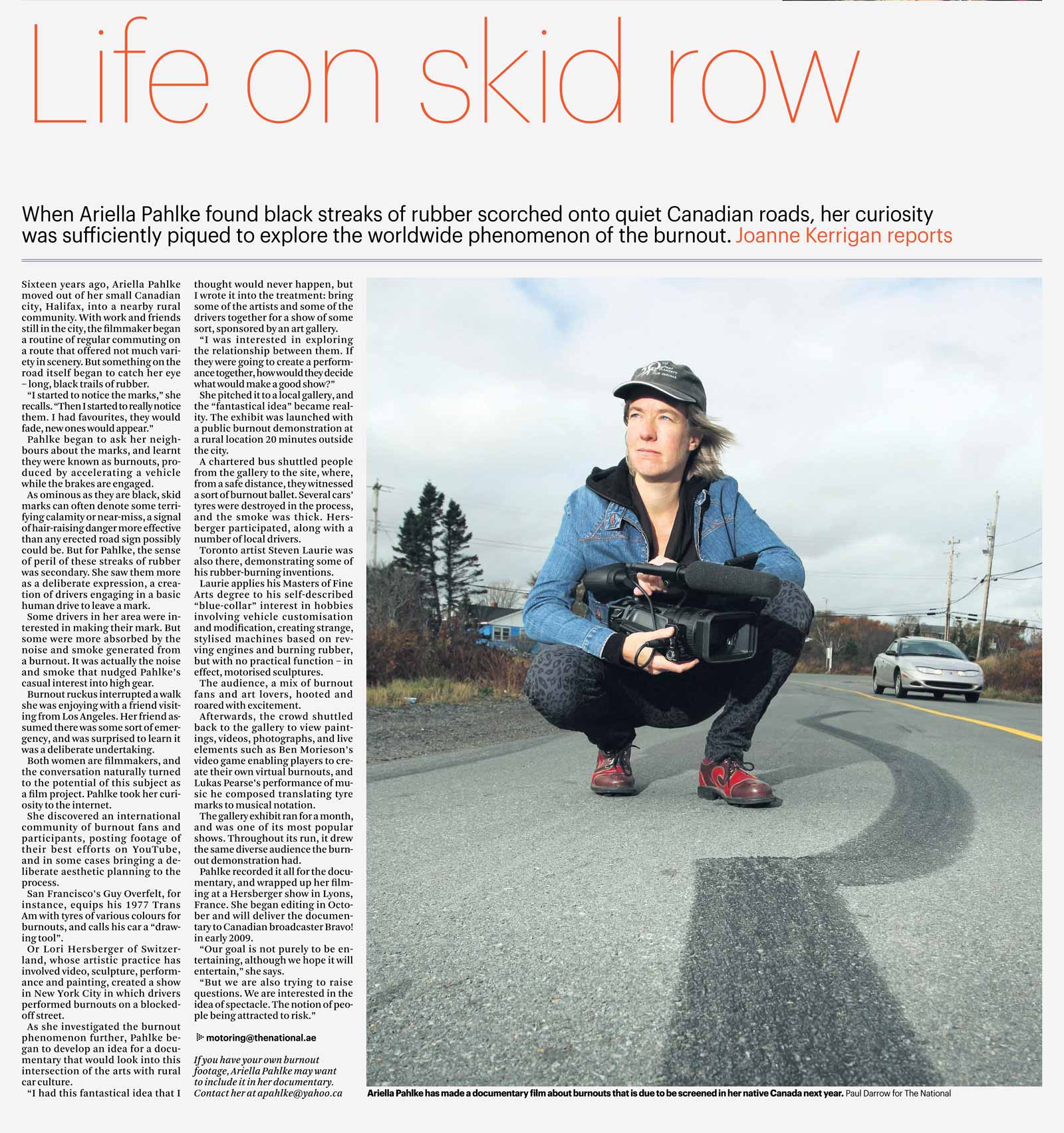 article: "Life On Skid Row"